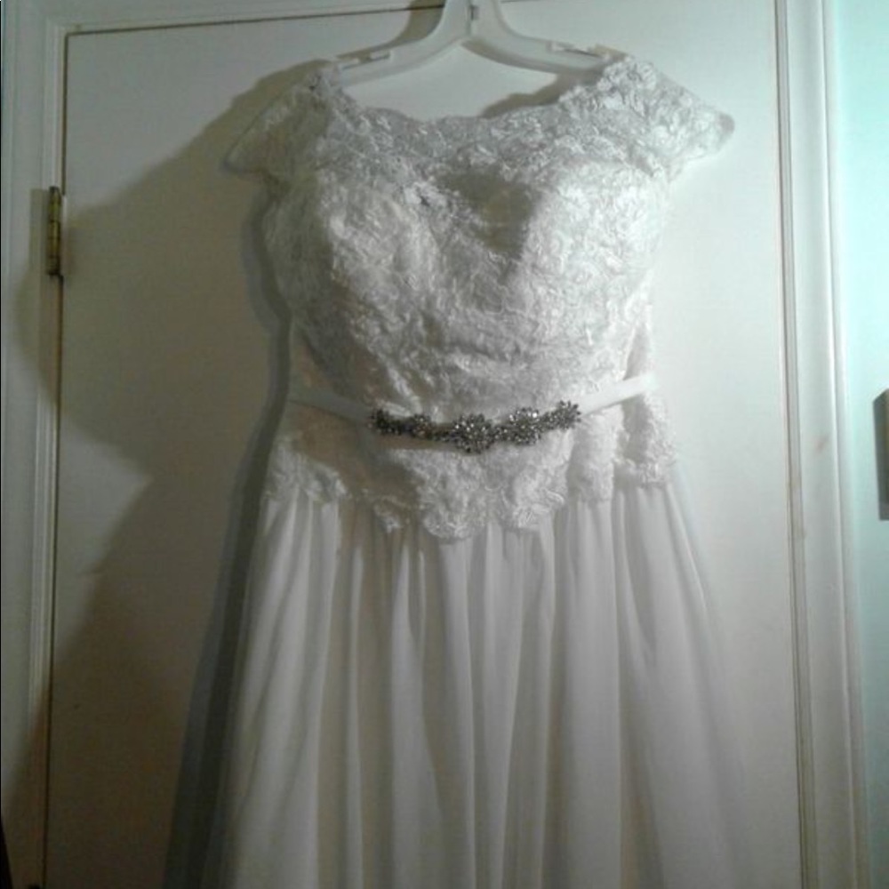 Wedding dress with shoes